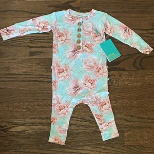 NWT Posh Peanut Kennedy Floral Ruffle Butt Romper